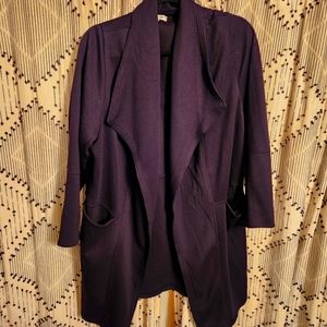 2X Max Studio Flowy Black Blazer